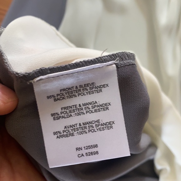 Tunic blouse grey on front white on back - Picture 5 of 5